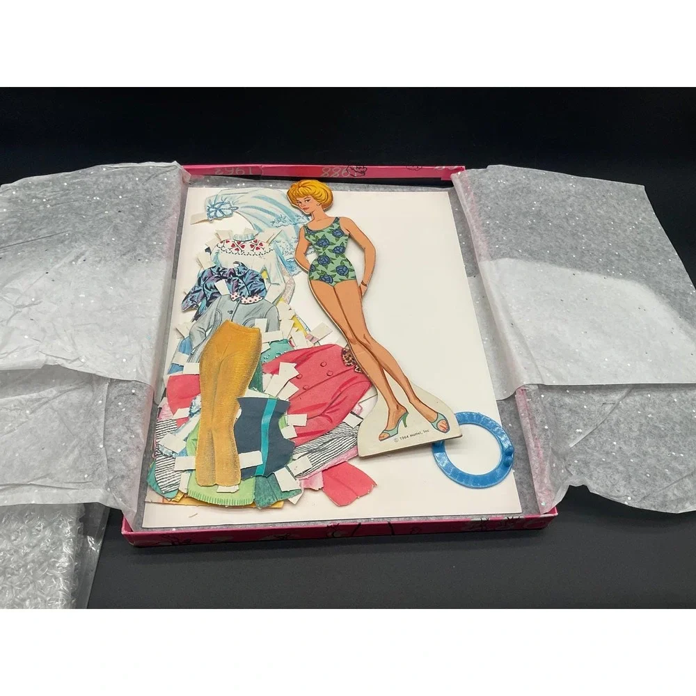 1964‎ Mattel Barbie Wedding Dress 'n Fashion Clothes Paper Doll Set Wardrobe